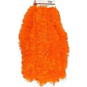 Orange Seasonal Holiday Tinsel Garland 25 ft, Chri